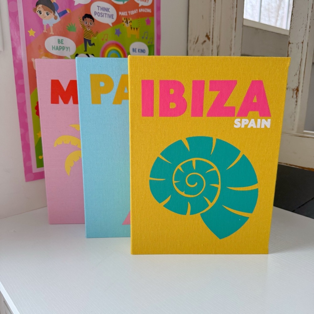 Kirkland’s Home | Decorative Travel Storage Hidden Book Boxes Paris Ibiza Miami - Picture 5 of 13